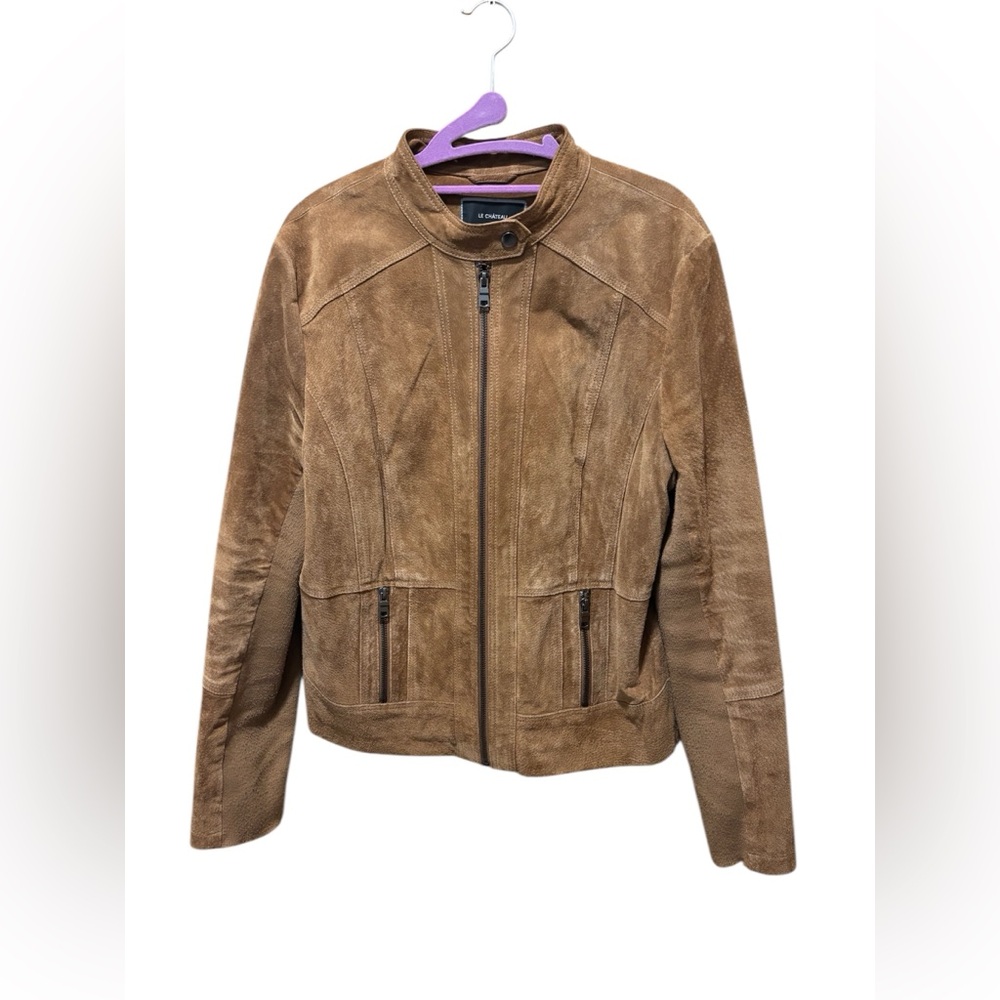 Le Château Tan Suede Jacket - Tobacco